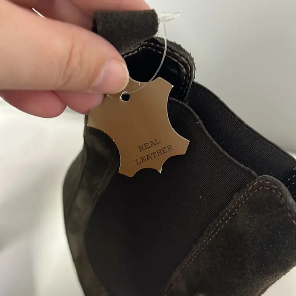 Gem's Chelsea high heel boots in brown leather pull on suede size 39 NWT - Picture 9 of 11